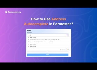 How To Use Google Places Autocomplete API In Formester Forms Surveys