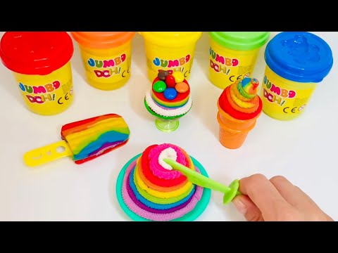 Δημιουργούμε Πολύχρωμο Παγωτό με Πλαστελίνη Play Doh Δημιουργικό παιχνίδι για παιδιά