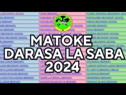 MATOKEO YA DARASA LA SABA 2024 YATANGAZWA