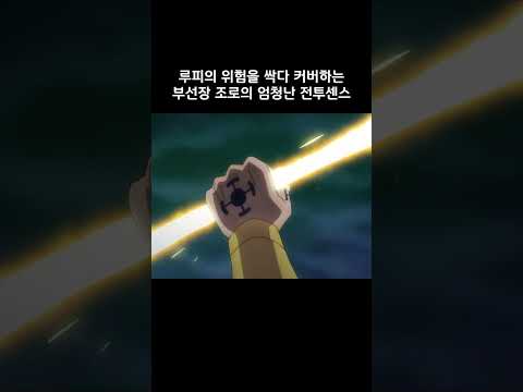 루피의 위험을 싹다 커버하는 부선장 조로의 엄청난 전투센스 원피스