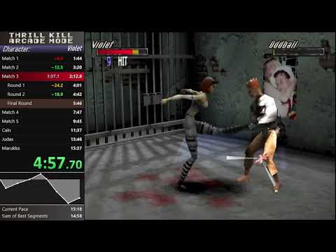 Thrill Kill Arcade Mode Speedrun Violet Normal 13 27 Without Loads