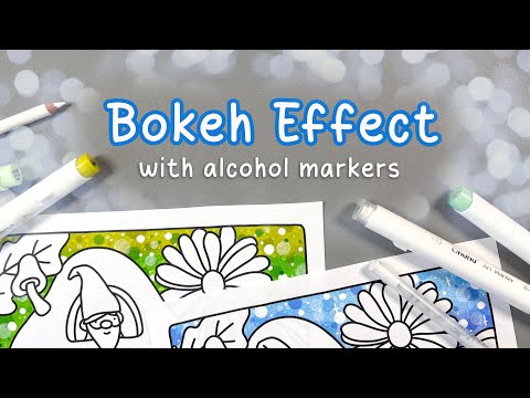 Bokeh Coloring Effect With Alcohol Markers Coloring Tutorial