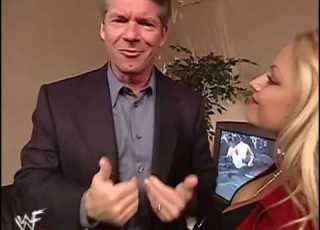  Vince McMahon Wants A Good Luck Kiss From Trish Stratus