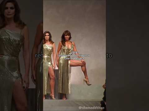 Helena Christensen For Versace 1994 Vs 2018 Shorts Versace Runway Fashion Supermodel 90s