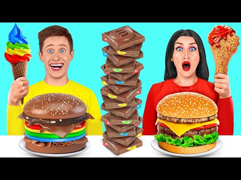 الغذاء الحقيقي مقابل الغذاء الشوكولاته التحدي 2 Multi DO Challenge الغذاء الحقيقي مقابل الغذاء الشوكولاته التحدي 2 Multi DO Challenge