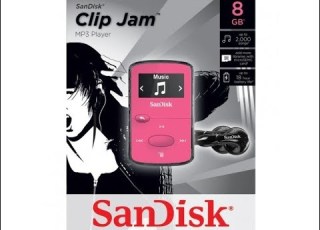 SanDisk Sansa Clip Jam 8GB PINK MP3 Player FM Radio Music USB MicroSD Slot