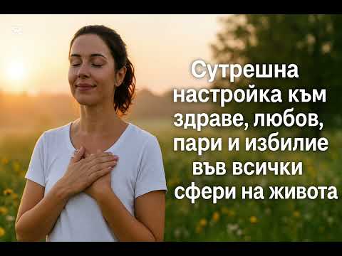 Сутрешна настройка към здраве любов пари и изобилие във всички сфери на живота