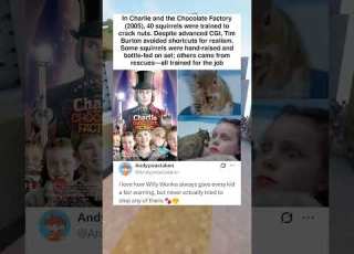  In Charlie And The Chocolate Factory 2005 40 Squirrels Were Trained To Crack Nuts Despite
