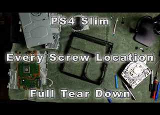 PlayStation 4 Slim Every Screw Location Full Tear Down
