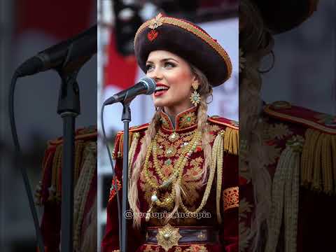 Beautiful Russian Female Soldier Wearing Traditional Outfit Sings KATYUSHA At The Military Ceremony Beautiful Russian Female Soldier Wearing Traditional Outfit Sings KATYUSHA At The Military Ceremony