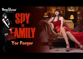 SanyMuCos Spy X Family Yor Forger Cosplay Costume Detail Show