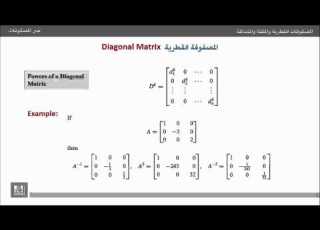 Matrix Algebra Diagonal Matrix