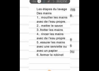 سنة اولى متوسط فرنسية Le Lavage Des Mains