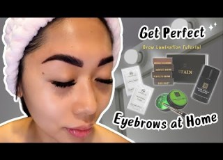 How To Get PERFECT Eyebrows At Home Brow Lamination Tutorial