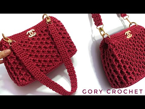 كروشيه شنطه كتف واسعه من الداخل Bag Crochet Tas Rajutan Bolsa De Ganchillo Túi Móc Tas Rajutan