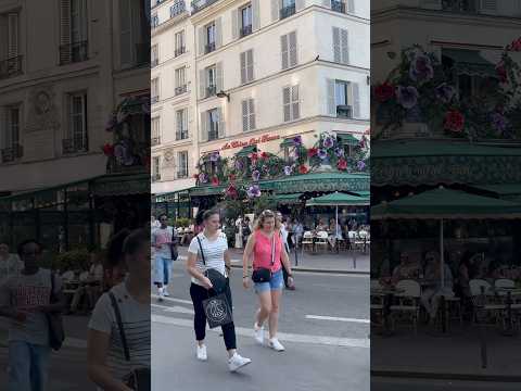 Schöne Straße In Paris Frankreich Kurzvideo Reisen