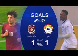  أهداف مباراة الزوراء 1 1 نفط ميسان دوري نجوم العراق الجولة 22 المعلق جمال الدراجي