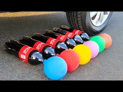 Coca Cola Con Globos VS Rueda De Coche Aplastando Cosas Crujientes Y Suaves Coca Cola Con Globos VS Rueda De Coche Aplastando Cosas Crujientes Y Suaves