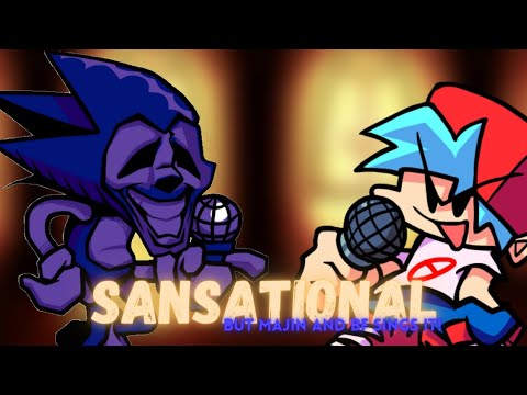 FNF Indie Cross Sansational But Majin Sonic And BF Sings It