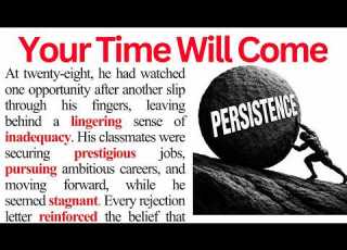  Power Of Persistence Never Give Up Keep Fighting English Reading Practice