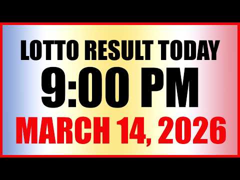 Lotto Result Today 9pm Draw March 14 2026 Swertres Ez2 PCSO
