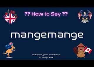 How To Pronounce Mangemange CORRECTLY Pronunciation Planet