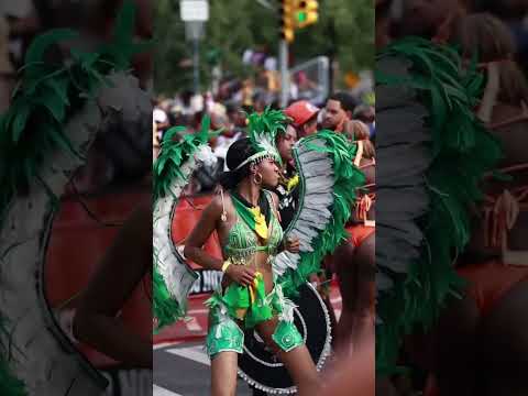 New York Caribbean Carnival West Indian Day Parade On Labour Day Crown Heights Brooklyn NYC