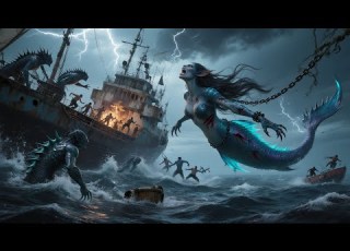Mermaid Princess Captured By Humans Sea Armies Raid The Ship After Dark