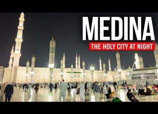العنوان المدينة المنورة المملكة العربية السعودية مدينة النبي ليلا جولة سير 4K