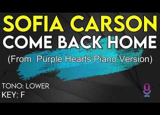  Sofia Carson Come Back Home Karaoke Instrumental Lower