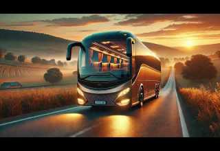 صوت ركوب الحافلة الليلية أجواء الحافلة الداخلية شاشة سوداء بضوضاء بيضاء لمدة ساعة