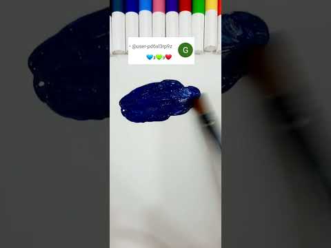 دمج ٣ الوان درجة الازرق الغامق Drawing تعليم الألوان