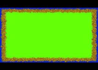 No Copyright Golden Wedding Frame Green And Blue Screen Video
