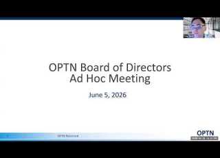  OPTN Ad Hoc Board Of Directors Meeting June 5 2026