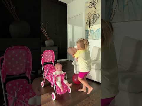 Sweet Naomi Puts Her Dolls In The Stroller Cute Baby Videos