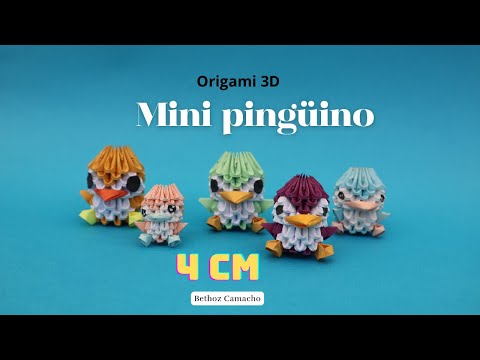 Cómo Hacer Un Mini Pingüino En Origami 3D 4 Cm Bethoz Camacho