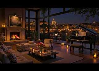  Italian Night Jazz Cozy Apartment In Rome With Soft Jazz Saxophone Music For Relaxing Sleeping