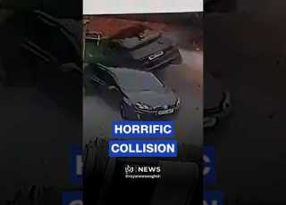 Vehicle Crashes Into Park Overturns After Hitting Parked Car