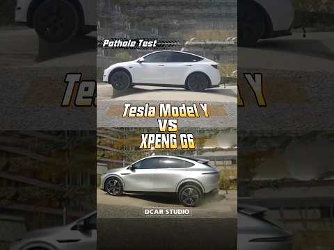 Will Model Y XPENG G6 Successed In Pothole Test Offroad Tesla Xpengg6 Will Model Y XPENG G6 Successed In Pothole Test Offroad Tesla Xpengg6