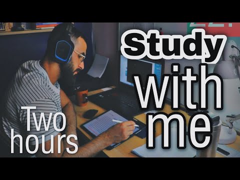 Study With Me 2h With Rain Sound ادرس معي لمدة ساعتين مع صوت المطر