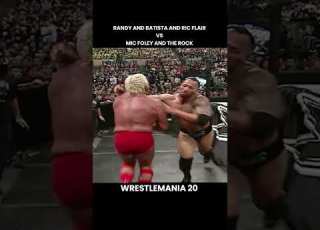 Randy Ric Batista Vs Rock And Mankind WrestleMania 20 Last Winning Moments Wwe Wrestlemania