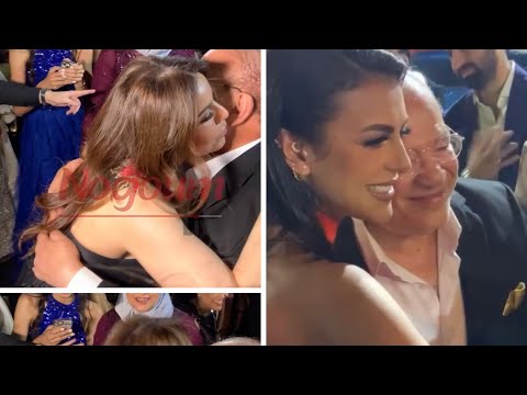 أحضان و قبلات الفنانات مع صلاح عبدالله في فرح ميرنا نور الدين وشوف علي ربيع عمل ايه مع لقاء سويدان