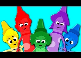 Five Little Crayons Nursery Rhymes For Kids And Childrens Learn Color Baby Songs Kids Tv