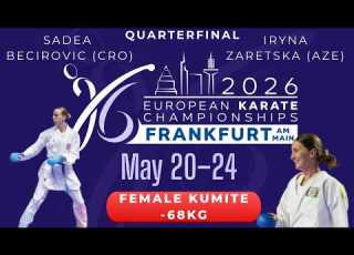 BECIROVIC CRO Vs ZARETSKA AZE Female Kumite 68kg European Karate Championship Frankfurt 2026