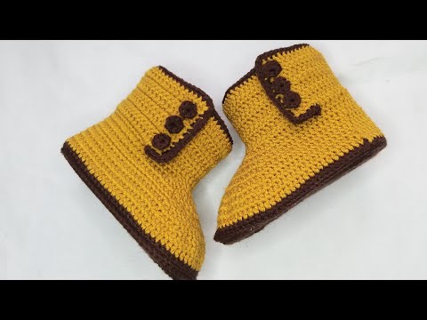 بوط بيبي كروشيه لعمر سنة حتى سنة ونصف نمرة 20 21