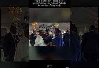 You Re A Small Boy Aburo Mi Ni Davido S Father Dr Adedeji Adeleke Teases Aliko Dangote Davido