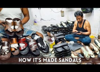 Amazing Handmade Leather Sandal Making By Simple Tools Leather Footwear Handcrafted Leather Work