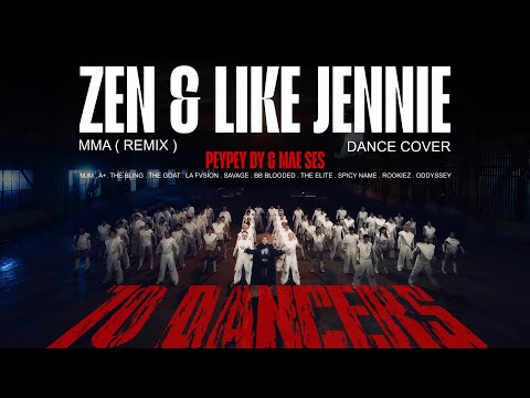 70 DANCERS ZEN Like JENNIE MMA Remix Dance Cover From CAMBODIA