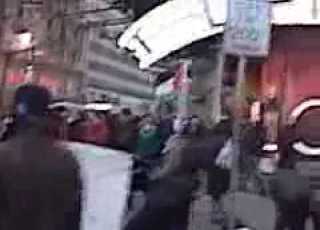  Gaza Protest DAY OF ISRAELS GROUND INVASION TIMES SQUARE 1 3 09