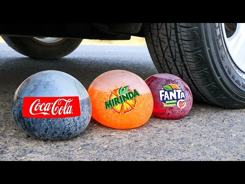Aplastando Cosas Crujientes Y Suaves Coca Cola Mirinda Fanta Con Globos VS Rueda De Coche Aplastando Cosas Crujientes Y Suaves Coca Cola Mirinda Fanta Con Globos VS Rueda De Coche